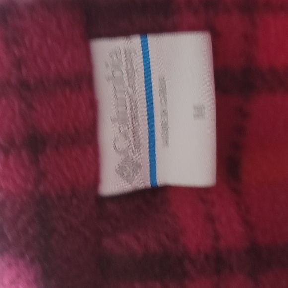 Columbia pink plaid fleece quarter zip top size M great condition - Picture 3 of 5